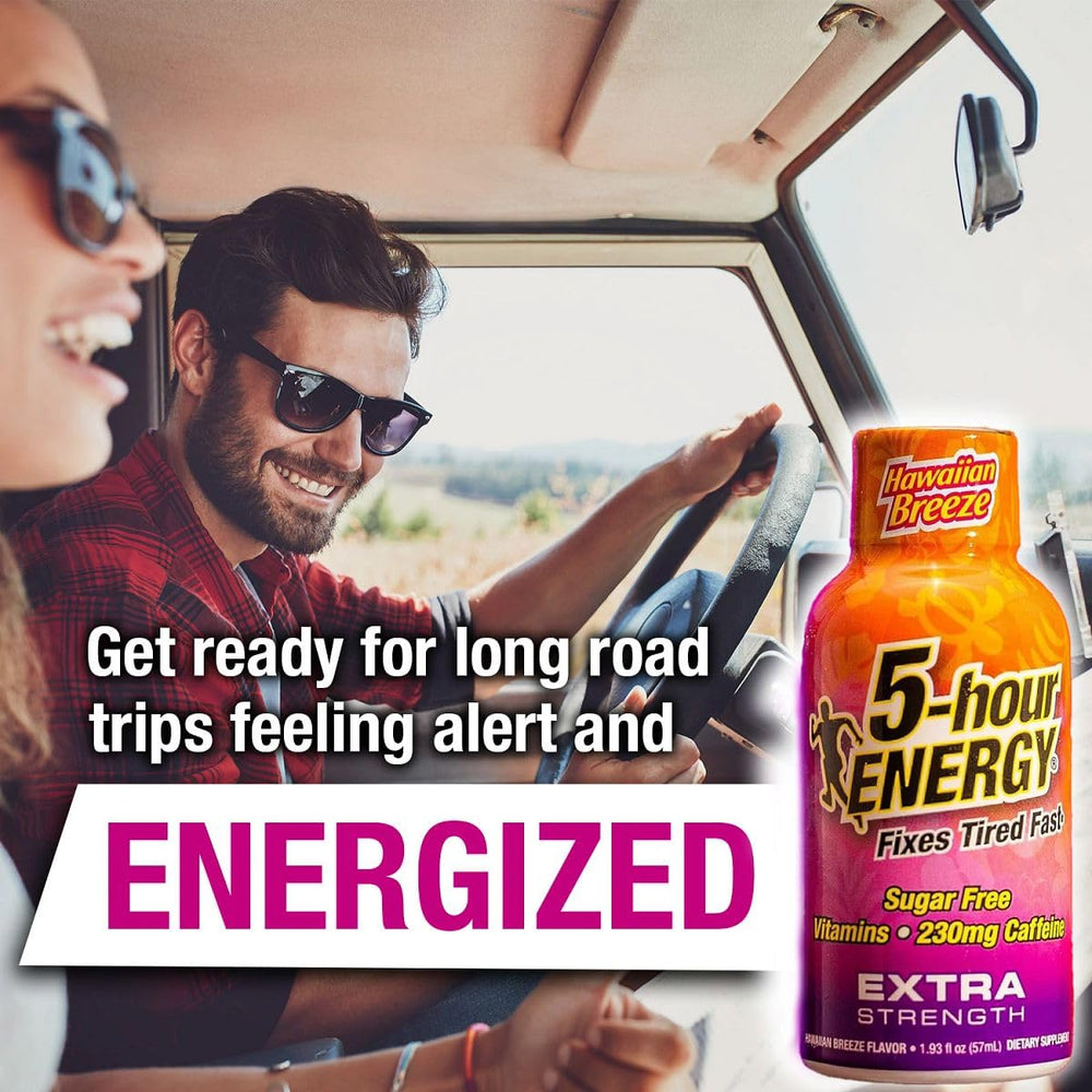 5-hour ENERGY Hawaiian Breeze caffeine boost at 230 mg for alertness