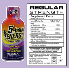 5-hour ENERGY grape shot pack shown for portability
