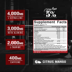 Closeup of Rich Piana 5150 packet highlighting high stim formula for focus and drive.