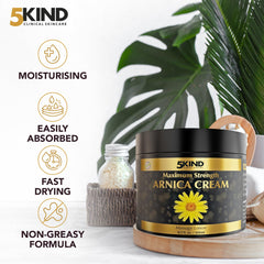 Non-greasy, fast-drying finish shown after application.