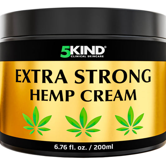 5Kind Extra Strong Hemp Cream bottle top for easy grip during massage