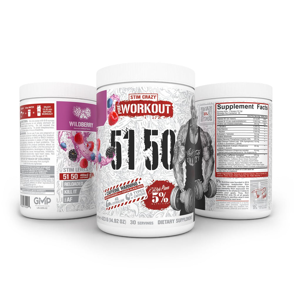Rich Piana 5150 energizing-scoop close-up highlights serving size