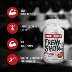 Rich Piana Freak Show bottle with gymnema sylvestre details for hydration and fullness