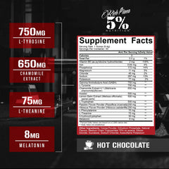 Rich Piana Knocked Out scoop beside hot chocolate for ease of use.