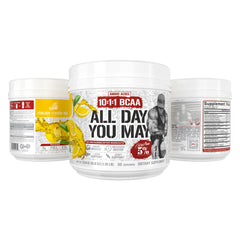 30 servings per bottle and caffeine-free formula ideal before, during, or after workouts.