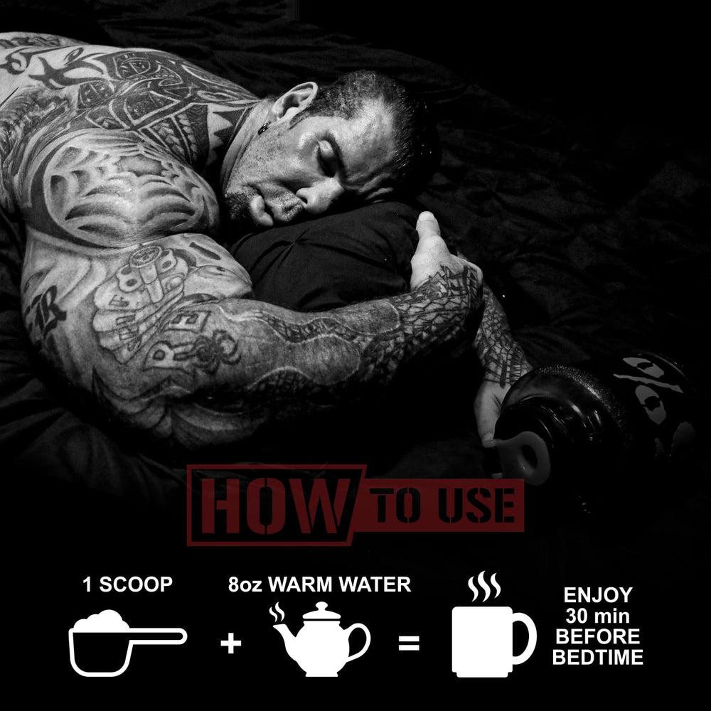 Glass with pre-bed mix of Rich Piana Knocked Out to illustrate a simple nightly routine