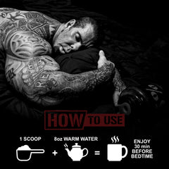 Glass with pre-bed mix of Rich Piana Knocked Out to illustrate a simple nightly routine