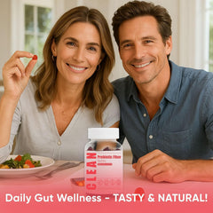 6525080 Clean Prebiotic Fiber Gummy label detail notes sugar-free option.