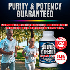 7 Lights Sulfur Defense Opti-MSM label closeup—high-purity formula and USA-made quality.