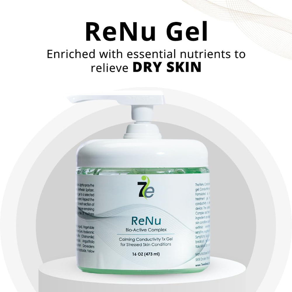 Chamomile and lavender botanicals in ReNu gel soothe skin.