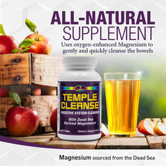 7 Lights Temple Cleanse bottle label highlighting Dead Sea magnesium