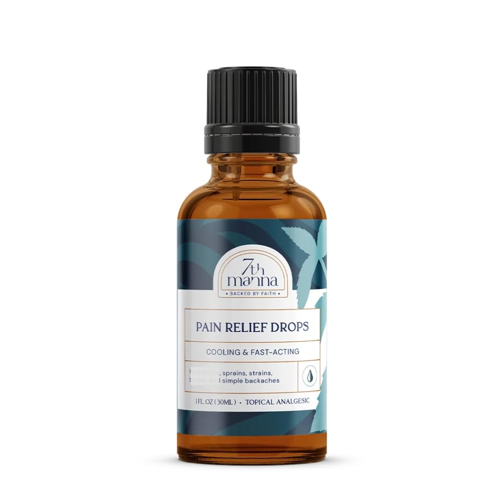 7th Manna Muscle Rub bottle pour shows quick-absorbing, non-greasy relief for joints and muscles