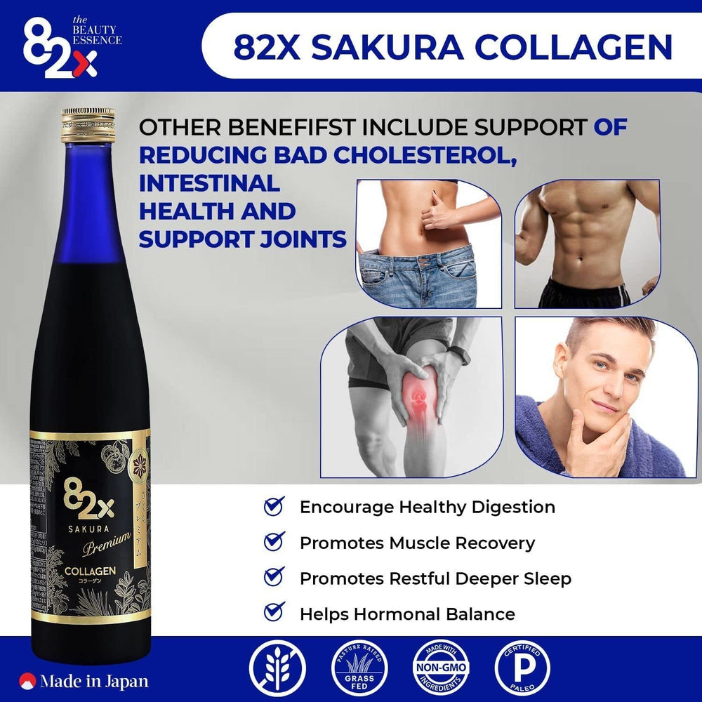 82X Collagen Premium daily dose of 25 ml shown for reference