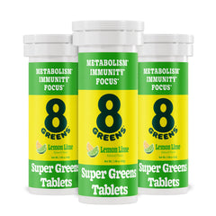 8Greens bottle-front: convenient daily greens in a compact tablet