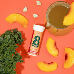8Greens organic formulation badge on box, natural ingredients emphasized