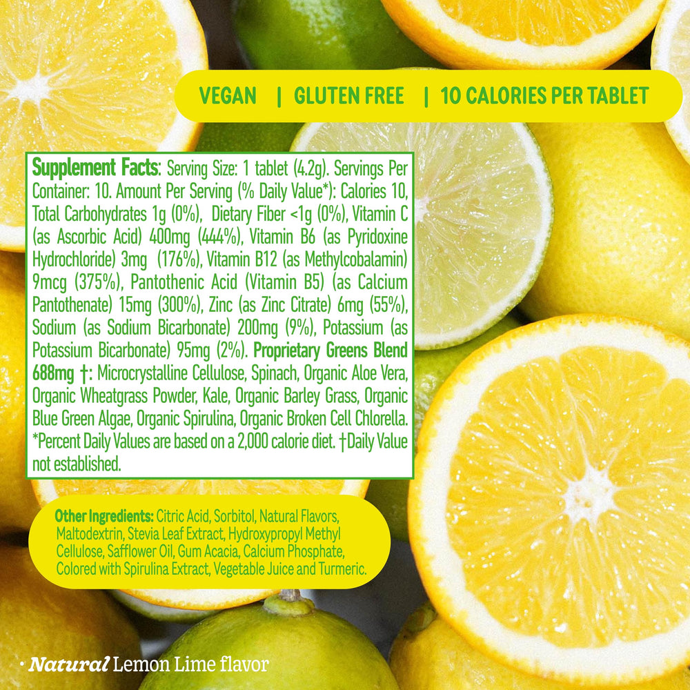 8Greens-tablets-dissolving-water: refreshing effervescence in a glass