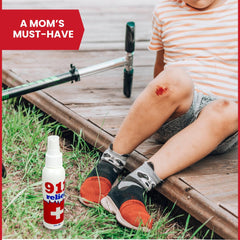 911 Relief poison-ivy-bite highlights fast itch relief on contact.