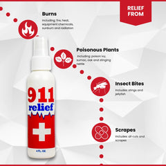 911 Relief travel pack demonstrates easy on-the-go itch relief.