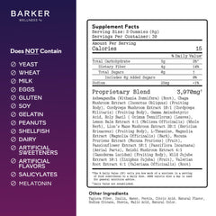 Barker Wellness Nighttime gummies on surface suggest convenient nightly ritual.