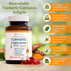 A1Vitality Turmeric packaging box and bottle, convenient product at a glance