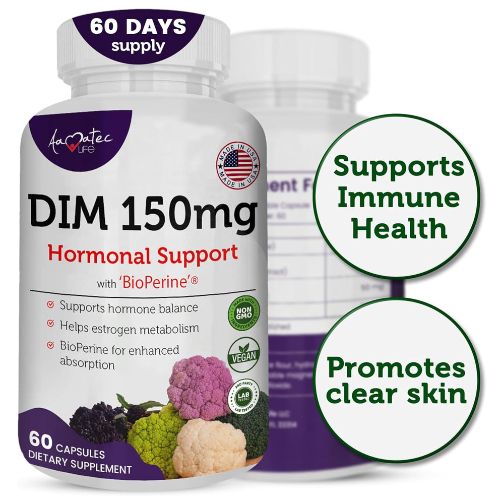 Aamatec Life supplement facts label detailing dosage and ingredients.