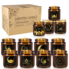 Aamdkcyu brown soy wax candles delivering clean burn and cozy Ramadan nights.