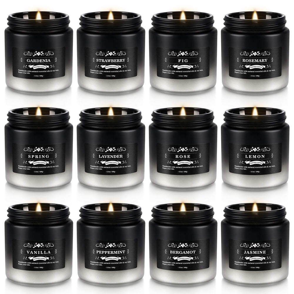 Aamdkcyu 12-pack men's candles in a gift box, ideal for gifting occasions.