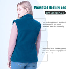 AAYAAY heating pad shawl draped around the neck for targeted warmth