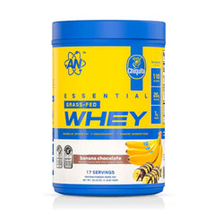 ABE All Black Everything grass-fed whey powder bottle pour for quick post-workout protein