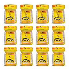 Aboniki balm twelve-pack jars for long-term support.
