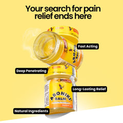 Aboniki Balm jar close-up showing label and trusted formula for joint comfort.