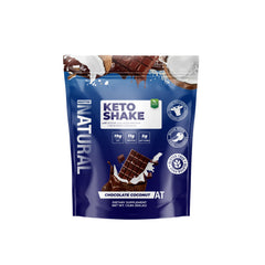 About Time Keto Shake Chocolate Coconut bottle showing convenient ready-to-make protein on the go