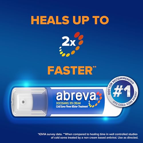 Clear Abreva branding with quick-use label for fast access.