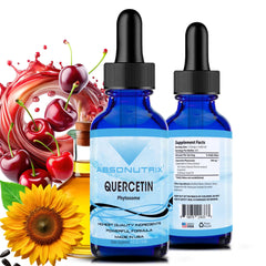 Absonutrix Quercetin Phytosome liquid bottle with dropper for quick absorption.