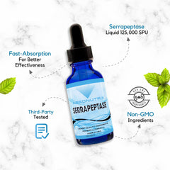 Absonutrix Serrapeptase enzyme GMP-certified seal indicates rigorous standards.
