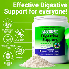 AbsorbAid packaging on shelf conveying natural digestion support