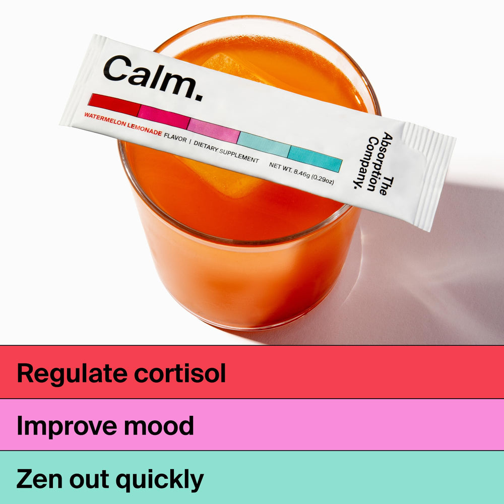 The Absorption Company Calm Drink Mix ingredients close-up for enhanced absorption.