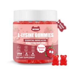 ABYSSUS Lysine gummies bottle for daily wellness and sugar-free convenience.