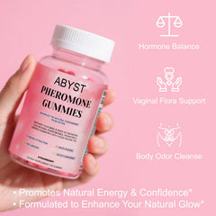 ABYST bottle held during a simple daily self-care routine.