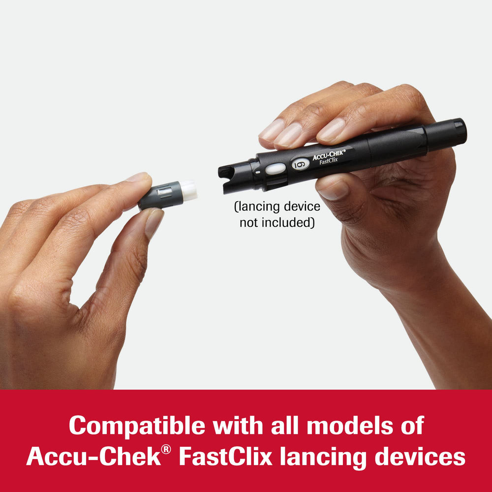 Accu-Chek FastClix lancets with 11 depth settings for customized testing.