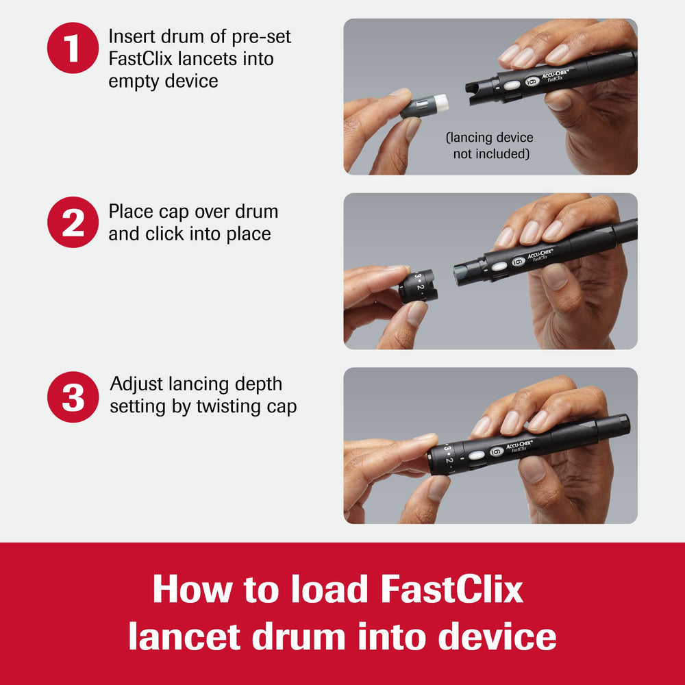 Accu-Chek FastClix precision guided technology supports easier testing.