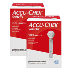 Accu-Chek Softclix lancets pack-2x100 for a two-month testing supply.