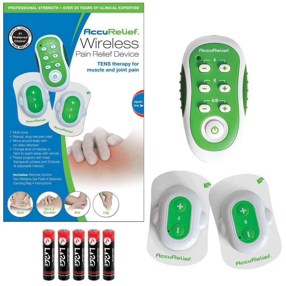 AccuRelief wireless remote and TENS unit for portable relief