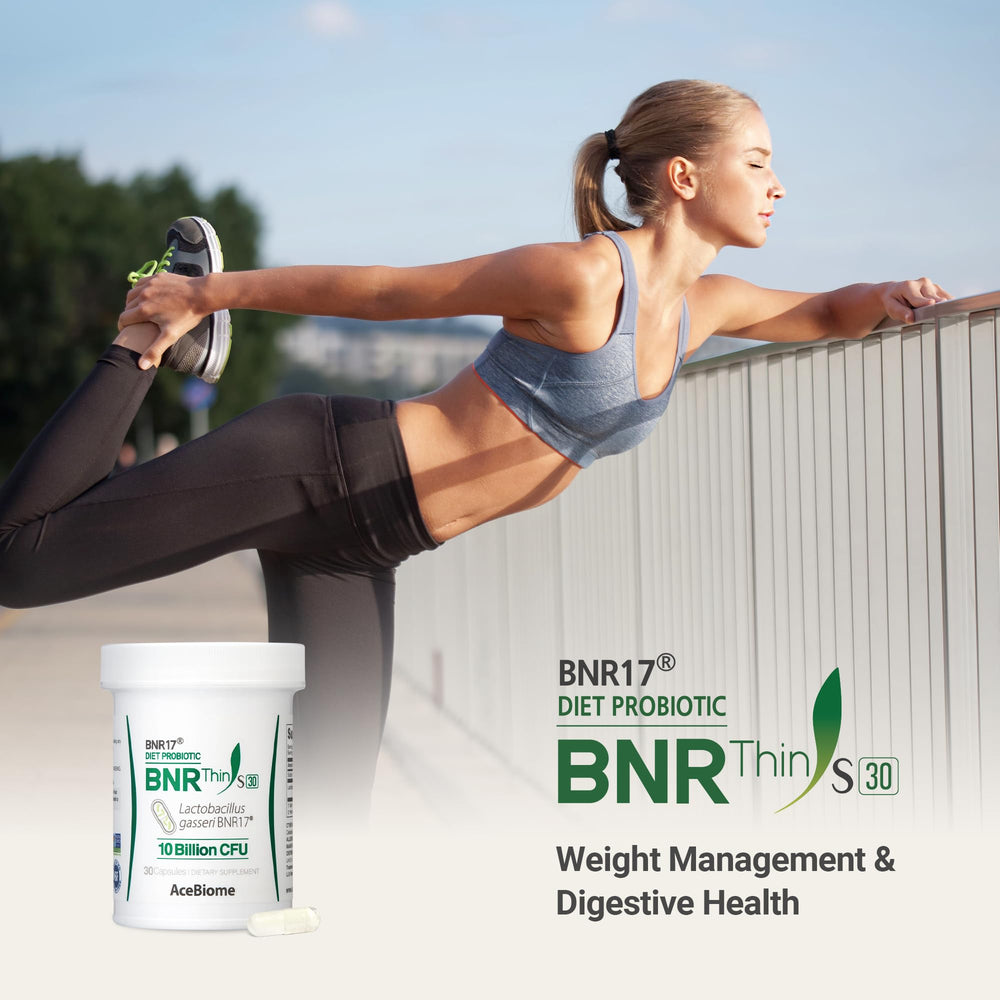 AceBiome BNRThin S30 prebiotic FOS included for gut-friendly support.