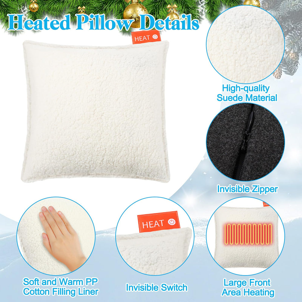 AceOrbit heated pillow with five heat levels and invisible switch