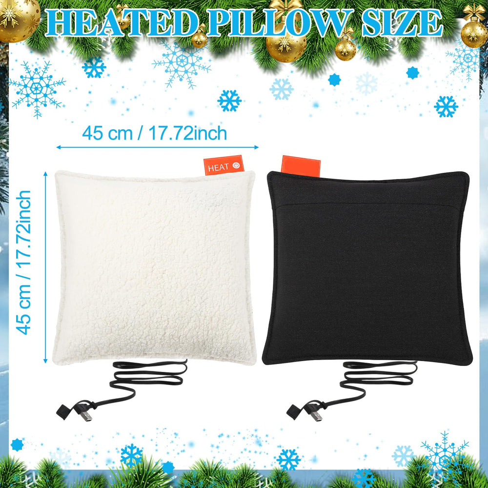 AceOrbit heated pillow in soft suede fabric for cozy comfort