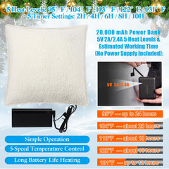 AceOrbit heated pillow used on lap, back, or neck for comfort