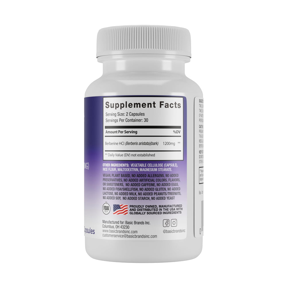 Achieve Berberine 1200mg capsules pack, convenient daily energy support.