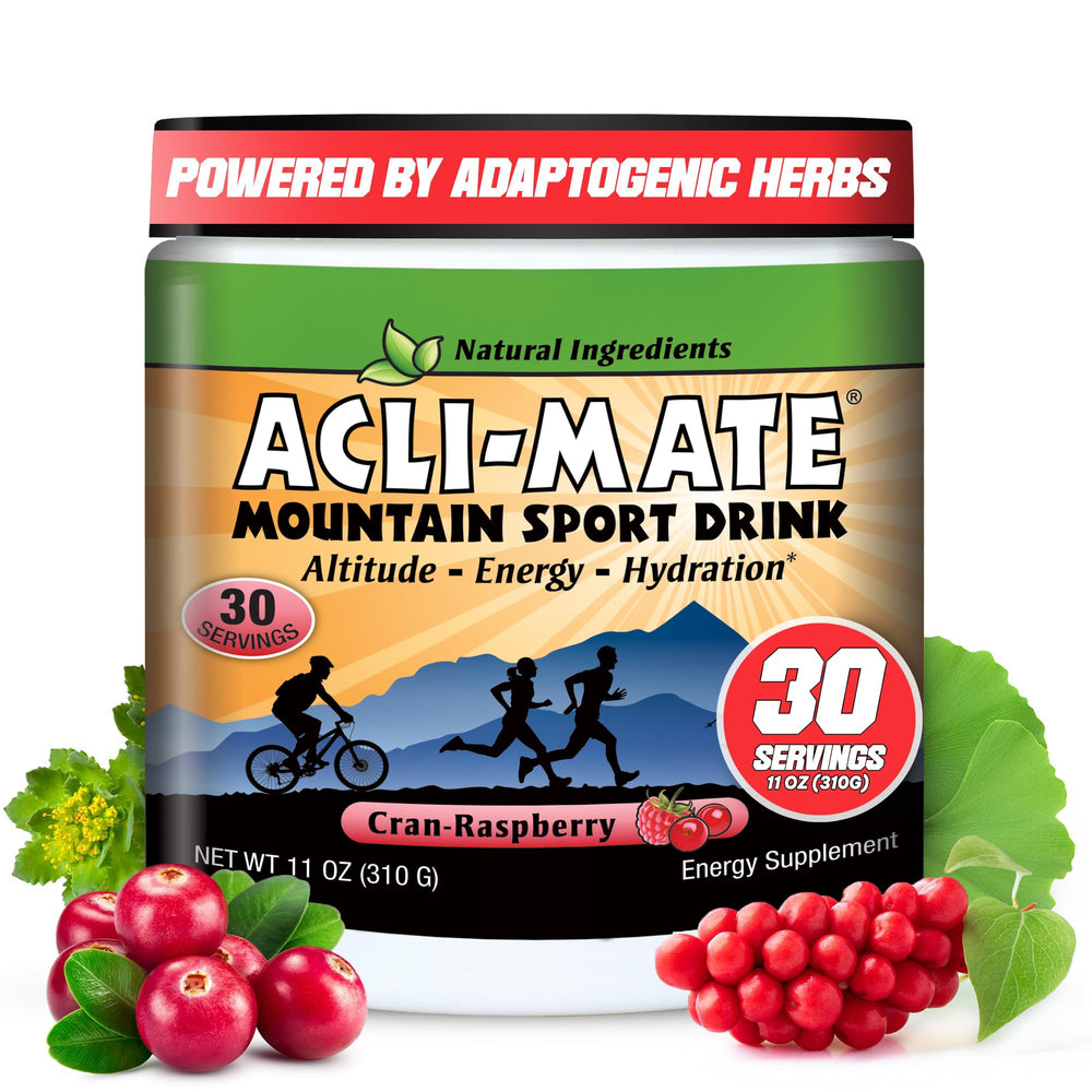 Acli-Mate Mountain Sport Drink tub ready to mix for hikes.
