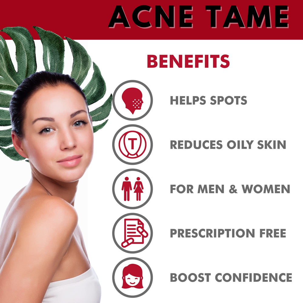 Acnetame Acne Tame pack collection showing three bottles together.
